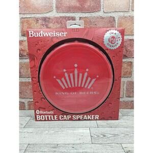 Budweiser Bluetooth Bottle Cap Speaker Hang/Place FM Radio Color Change Lights